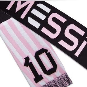 Adidas Messi Miami Reverible Soccer/Football Black and Pink Scarf. NWT
